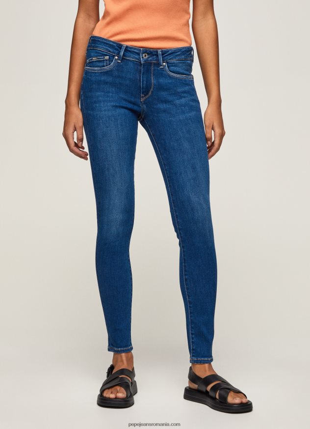 blugi skinny pixie cu talie medie femei Pepe Jeans denim 6Z0R4650