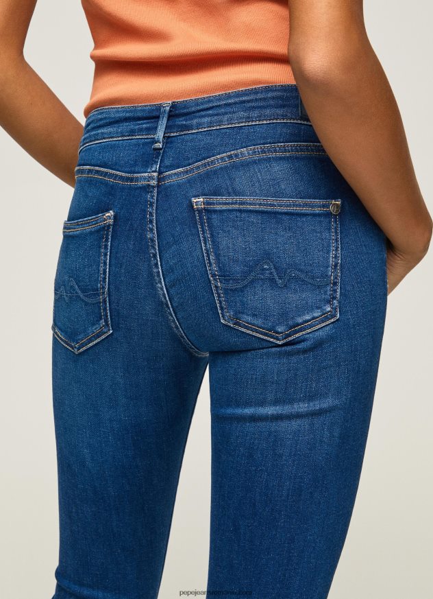 blugi skinny pixie cu talie medie femei Pepe Jeans denim 6Z0R4650