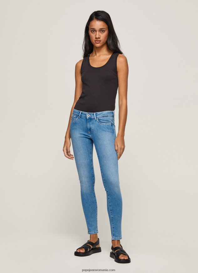 blugi skinny pixie cu talie medie femei Pepe Jeans denim 6Z0R4651