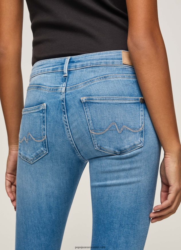 blugi skinny pixie cu talie medie femei Pepe Jeans denim 6Z0R4651