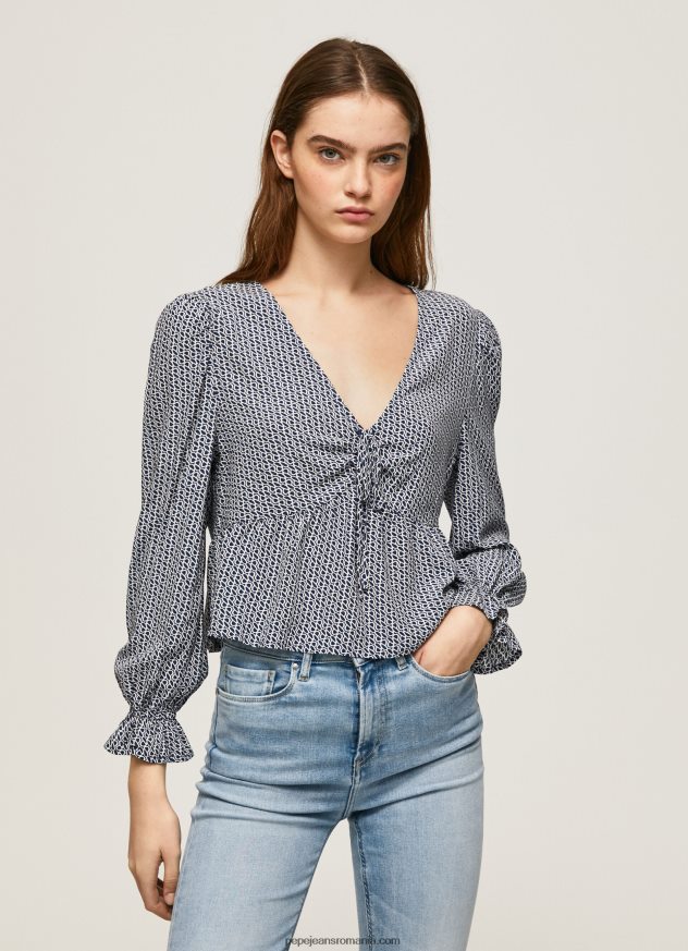 bluză cu logo imprimat peste tot femei Pepe Jeans multi 6Z0R46364