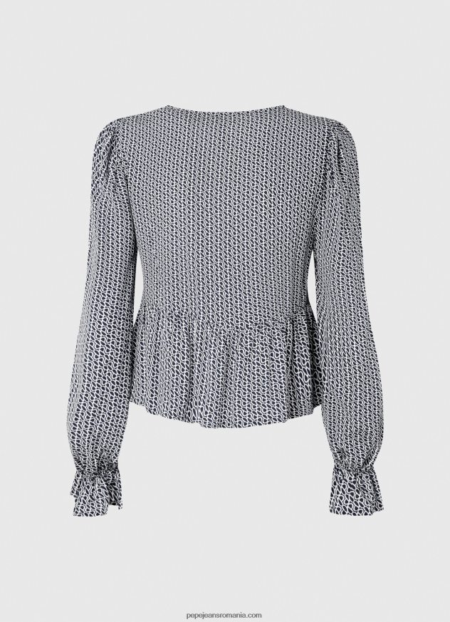 bluză cu logo imprimat peste tot femei Pepe Jeans multi 6Z0R46364