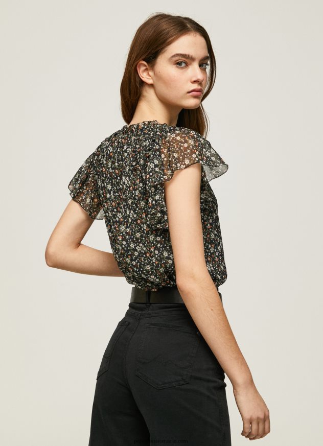 bluză din șifon cu imprimeu floral femei Pepe Jeans multi 6Z0R46367