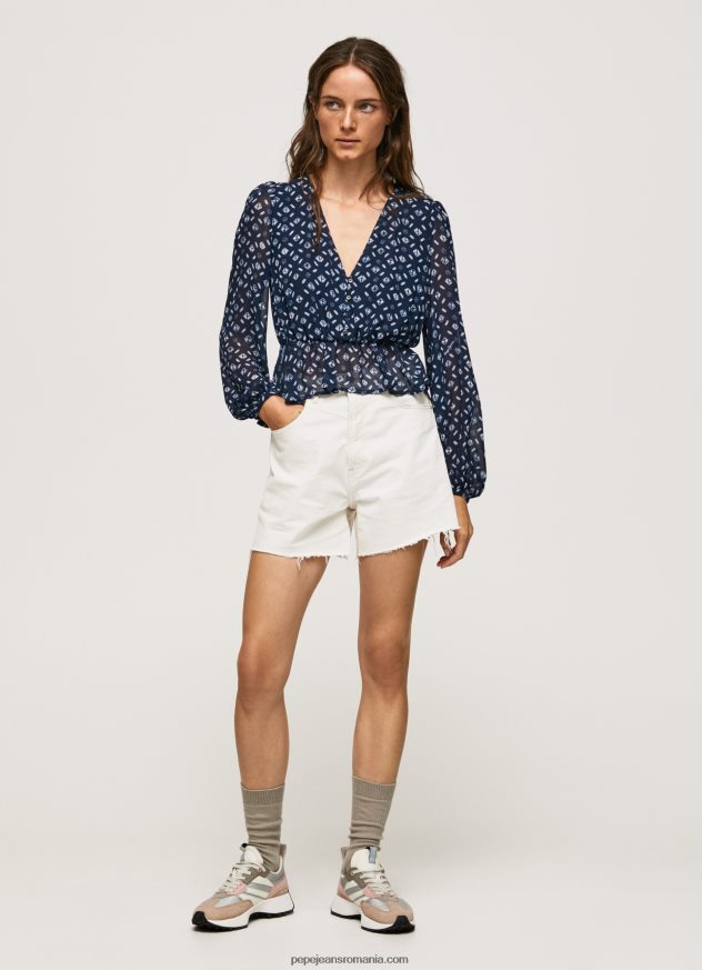 top cropped cu decolteu în V femei Pepe Jeans multi 6Z0R46358