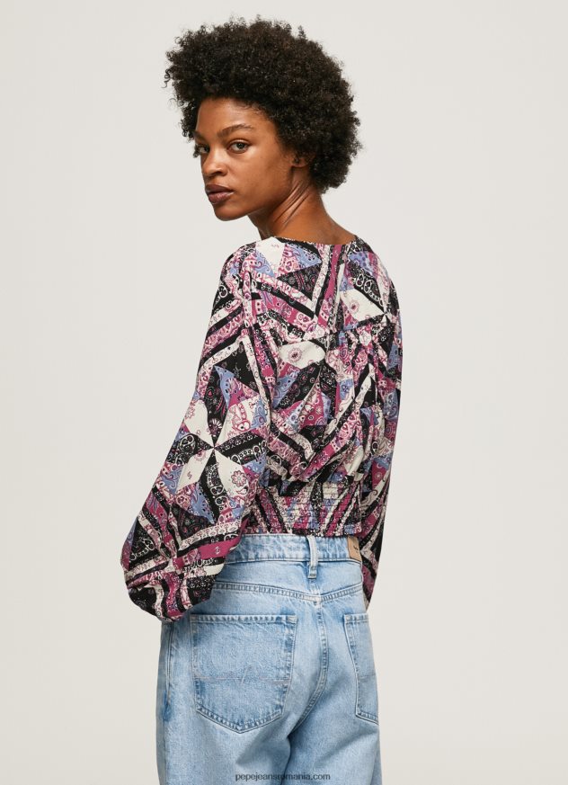 top cropped cu imprimeu paisley femei Pepe Jeans multi 6Z0R46377