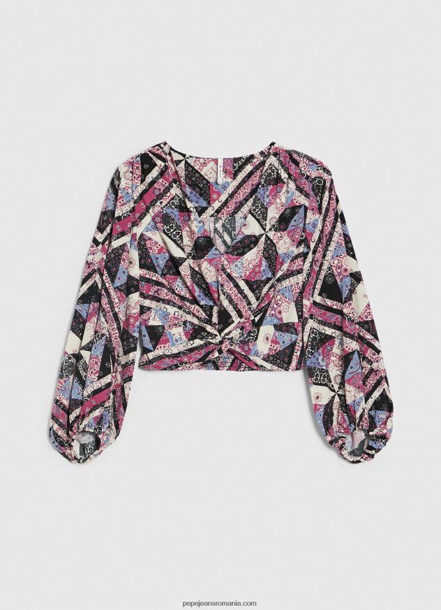 top cropped cu imprimeu paisley femei Pepe Jeans multi 6Z0R46377