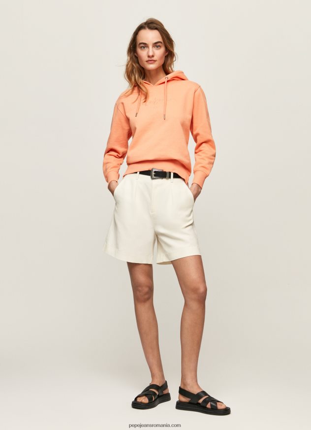 hanorac din bumbac femei Pepe Jeans piersică 6Z0R46282