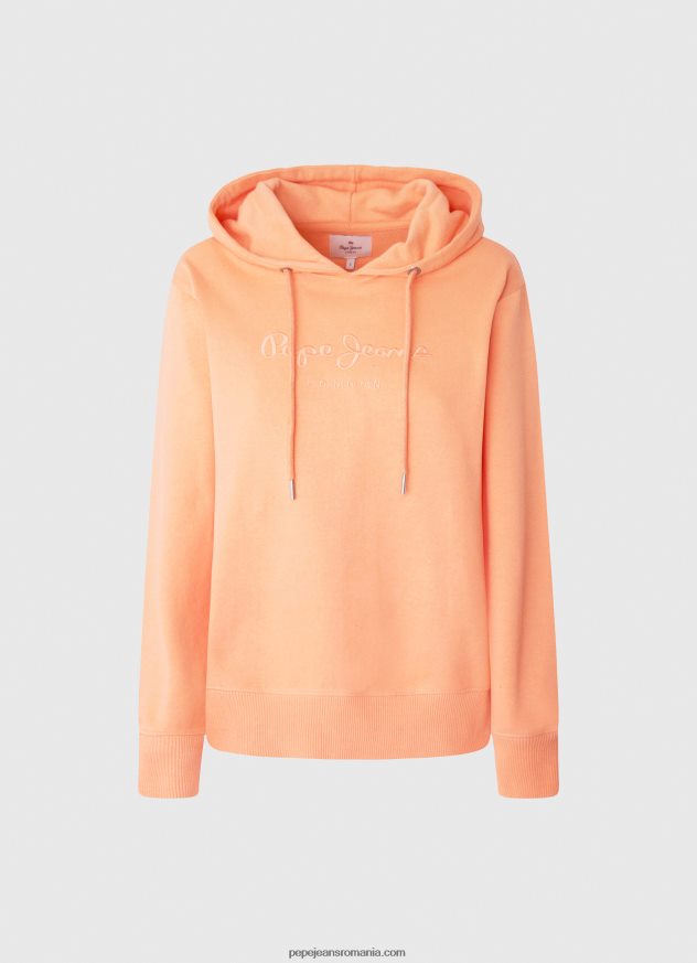 hanorac din bumbac femei Pepe Jeans piersică 6Z0R46282