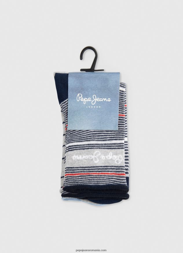 Pachet de 3 șosete cu dungi femei Pepe Jeans multi 6Z0R46564