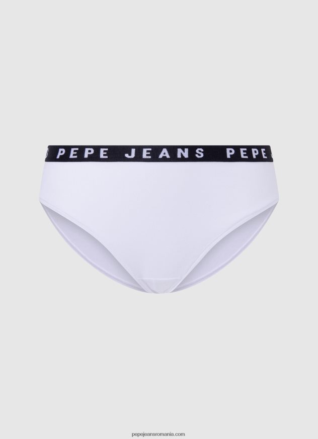 chiloți clasici cu logo imprimat femei Pepe Jeans negru 6Z0R46539