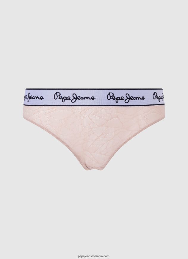 chiloți tanga plasă femei Pepe Jeans nud deschis 6Z0R46554