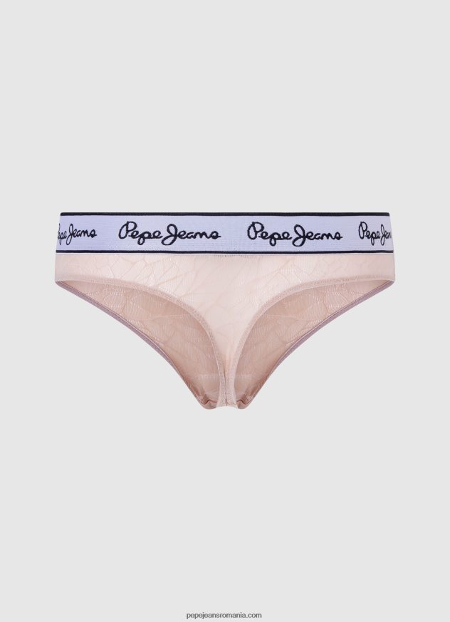 chiloți tanga plasă femei Pepe Jeans nud deschis 6Z0R46554