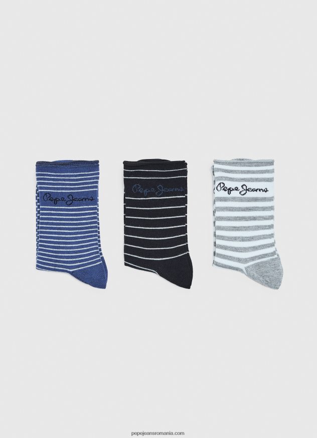 șosete sandi pachet de 3 femei Pepe Jeans alb 6Z0R46561