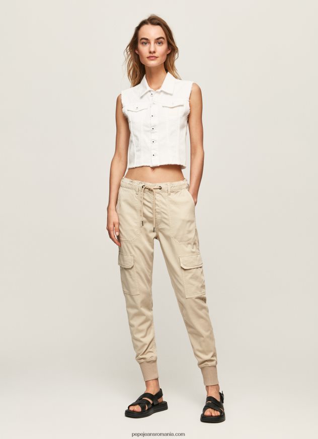 joggeri cargo noi de cruciada femei Pepe Jeans piatră 6Z0R46318