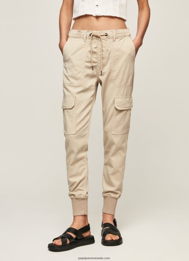 joggeri cargo noi de cruciada femei Pepe Jeans piatră 6Z0R46318