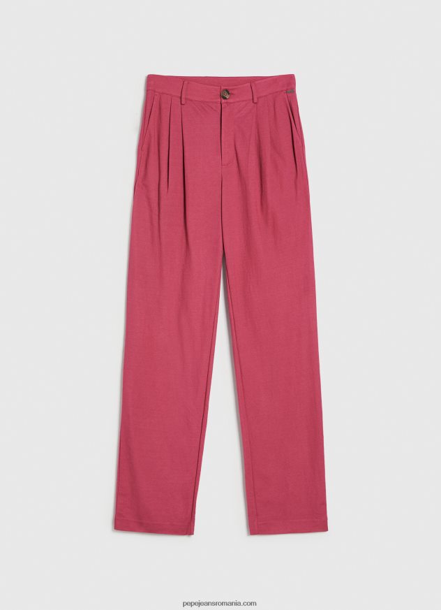 pantaloni chino curgatori femei Pepe Jeans fard de obraz închis 6Z0R46296