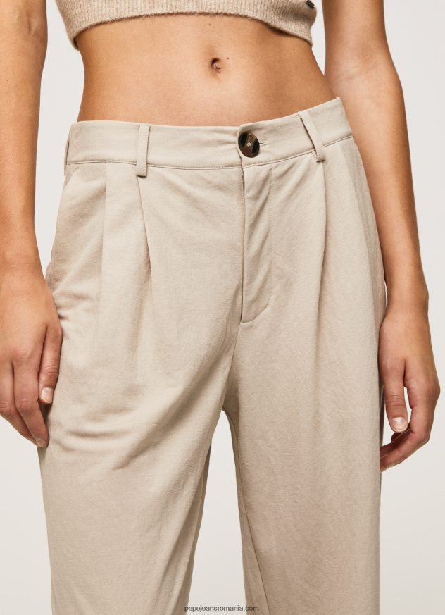 pantaloni chino curgatori femei Pepe Jeans piele de bivol 6Z0R46295