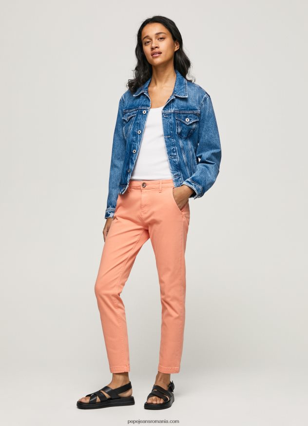 pantaloni chino regulati maura femei Pepe Jeans piersică 6Z0R46308