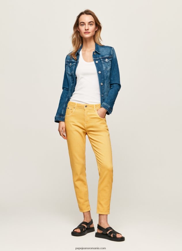 pantaloni cu 5 buzunare, cu croială relaxată femei Pepe Jeans strălucire 6Z0R46317