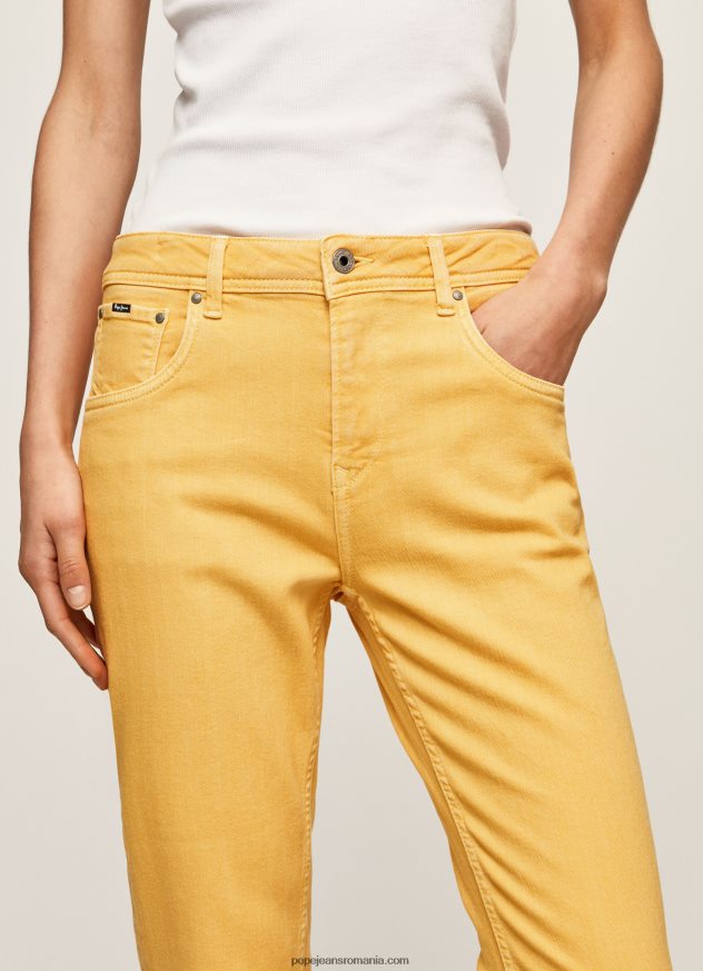 pantaloni cu 5 buzunare, cu croială relaxată femei Pepe Jeans strălucire 6Z0R46317