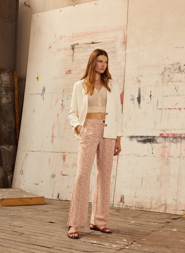 pantaloni drepti cu imprimeu floral femei Pepe Jeans multi 6Z0R46314