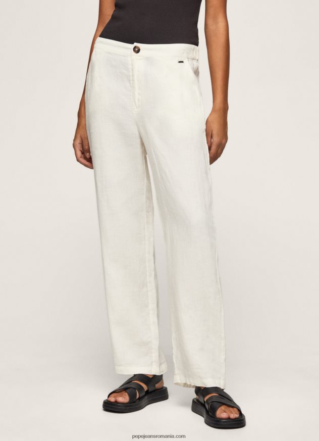 pantaloni drepti din țesătură fluidă femei Pepe Jeans mousse 6Z0R46311