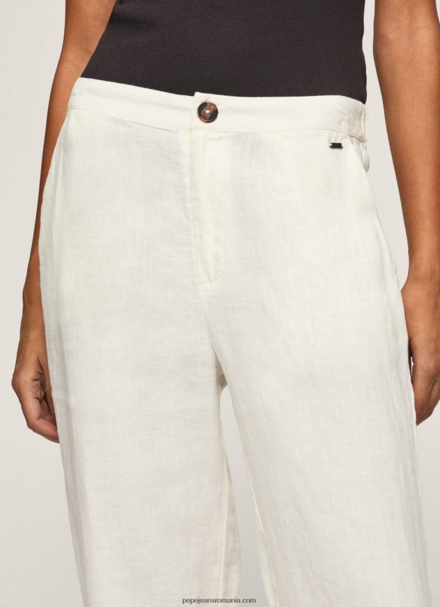 pantaloni drepti din țesătură fluidă femei Pepe Jeans mousse 6Z0R46311