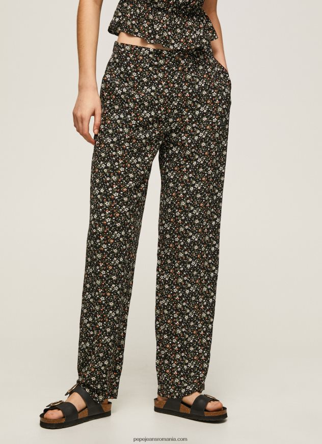 pantaloni largi cu imprimeu floral femei Pepe Jeans multi 6Z0R46292