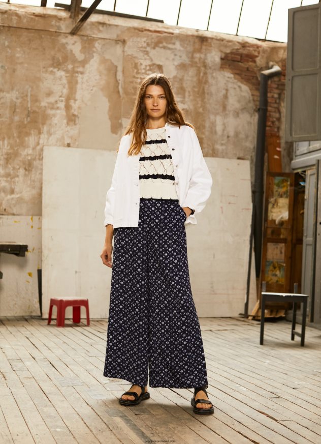 pantaloni largi imprimati femei Pepe Jeans multi 6Z0R46300