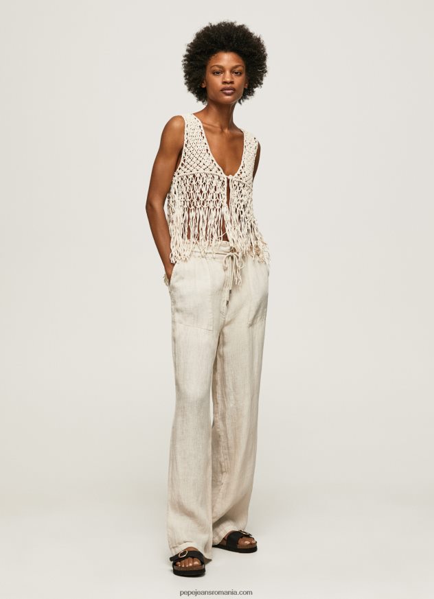 pantaloni palazzo din in femei Pepe Jeans piatră 6Z0R46301