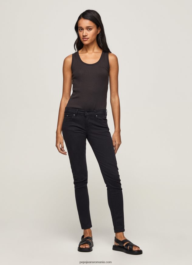 pantaloni skinny clasici femei Pepe Jeans negru 6Z0R46297