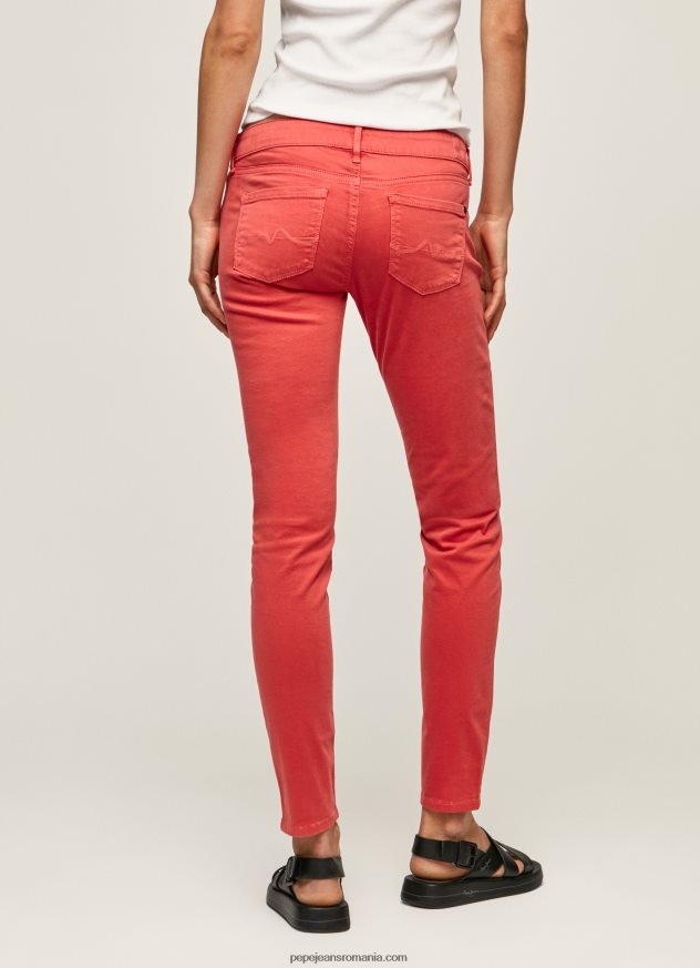 pantaloni skinny clasici femei Pepe Jeans studio roșu 6Z0R46315