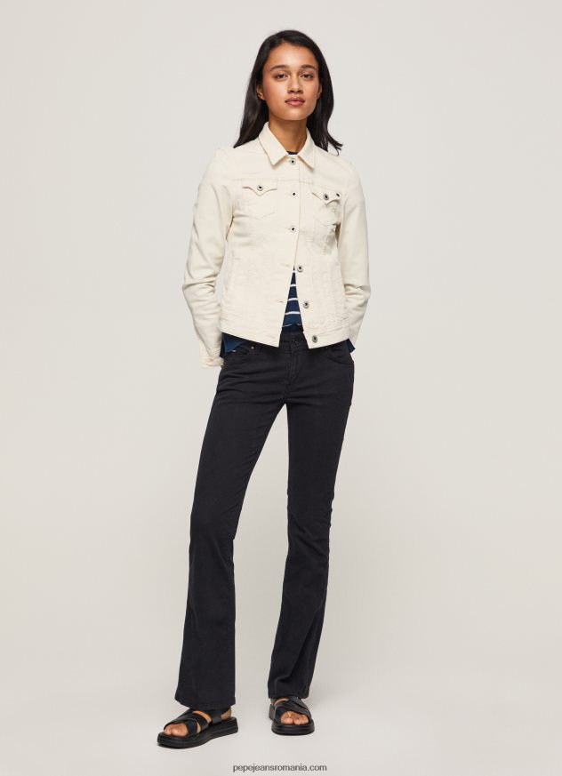 pantaloni slim flare femei Pepe Jeans negru 6Z0R46294