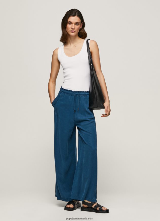 pungă de hârtie pantaloni largi femei Pepe Jeans ocean 6Z0R46302