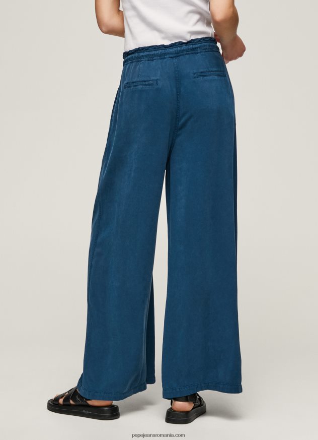 pungă de hârtie pantaloni largi femei Pepe Jeans ocean 6Z0R46302