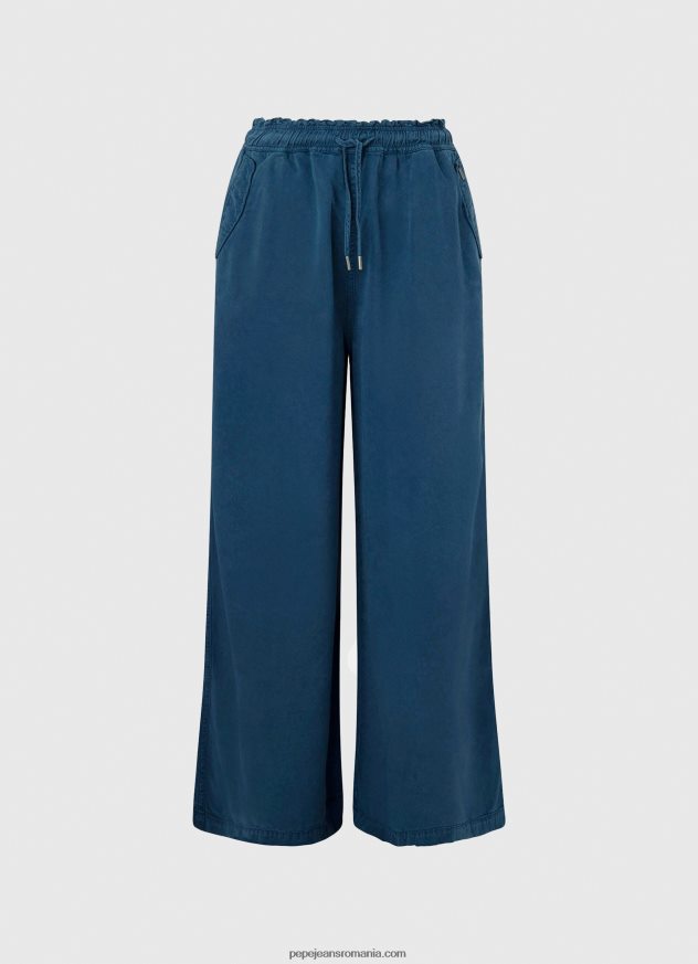 pungă de hârtie pantaloni largi femei Pepe Jeans ocean 6Z0R46302