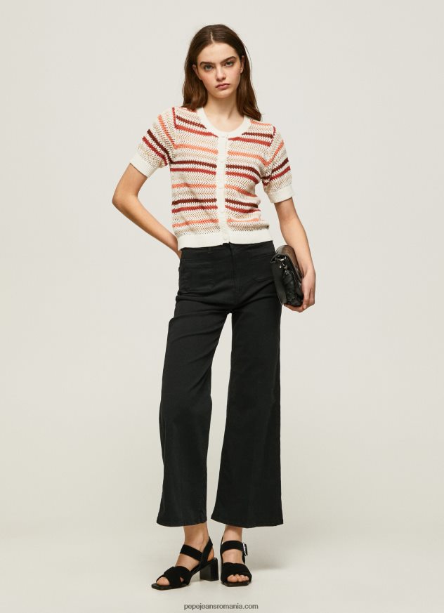 cardigan din bumbac cu imprimeu în dungi femei Pepe Jeans multi 6Z0R46235