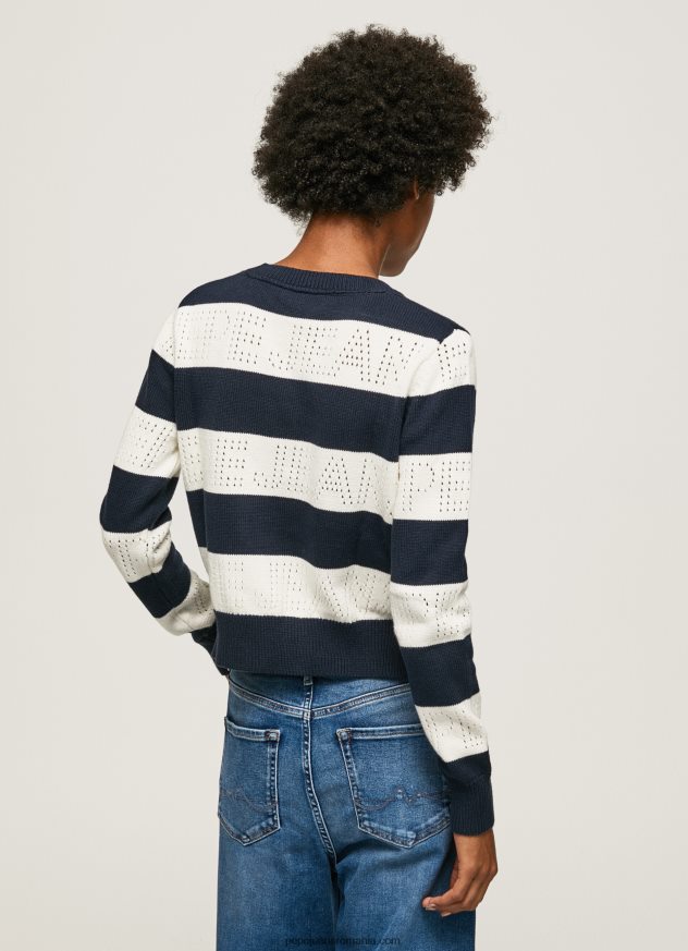 jerseu de bumbac cu imprimeu dungi femei Pepe Jeans dulwich 6Z0R46255