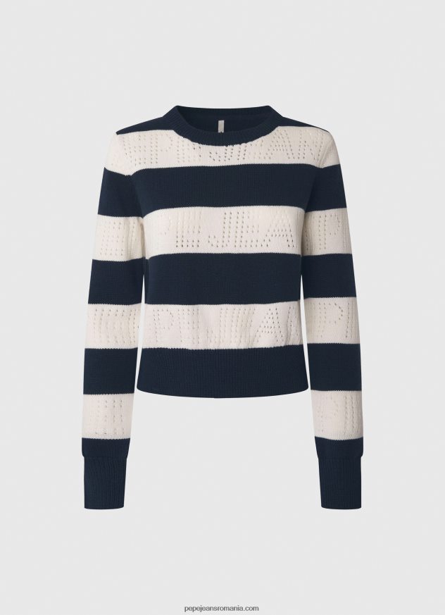 jerseu de bumbac cu imprimeu dungi femei Pepe Jeans dulwich 6Z0R46255