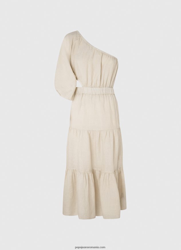 pua rochie asimetrica din in femei Pepe Jeans piatră 6Z0R46202