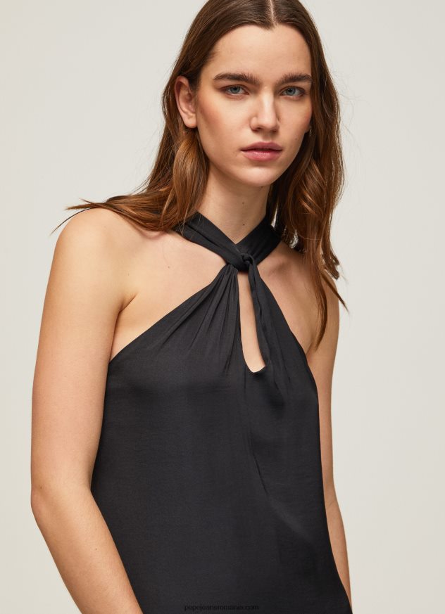 rochie casey din satin simplu femei Pepe Jeans negru 6Z0R46186