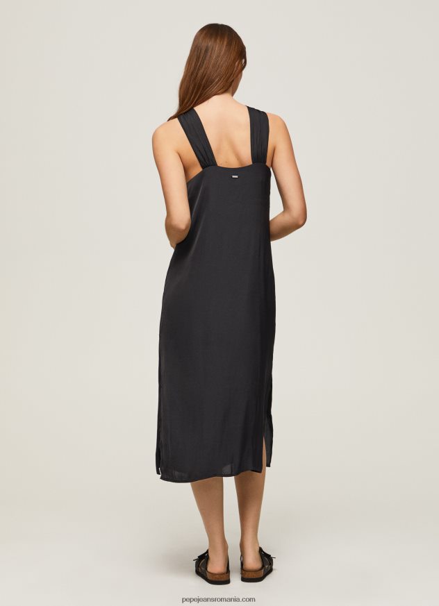 rochie casey din satin simplu femei Pepe Jeans negru 6Z0R46186