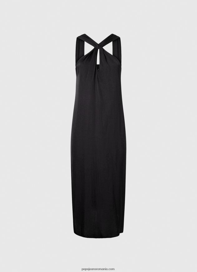 rochie casey din satin simplu femei Pepe Jeans negru 6Z0R46186