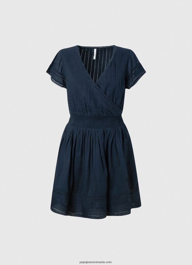 rochie din bumbac brodat poete femei Pepe Jeans dulwich 6Z0R46220
