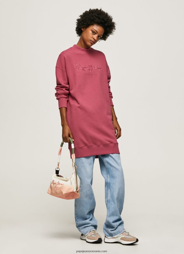 rochie jumper scurta cu logo femei Pepe Jeans fard de obraz închis 6Z0R46205