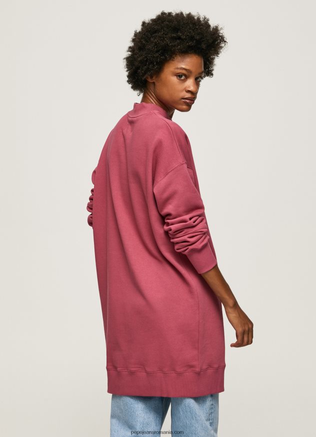 rochie jumper scurta cu logo femei Pepe Jeans fard de obraz închis 6Z0R46205