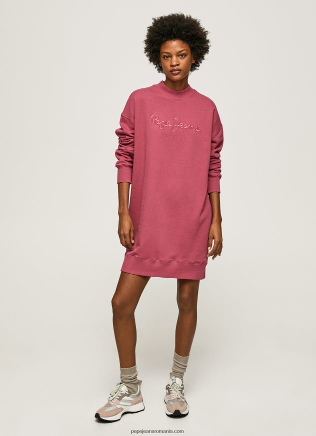 rochie jumper scurta cu logo femei Pepe Jeans fard de obraz închis 6Z0R46205