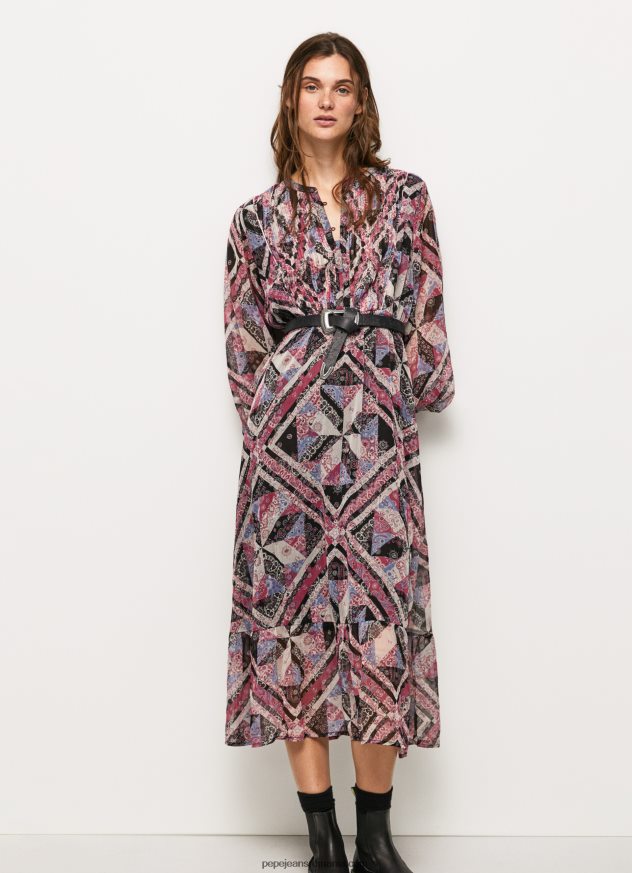 rochie midi cu detalii paisley femei Pepe Jeans multi 6Z0R46180