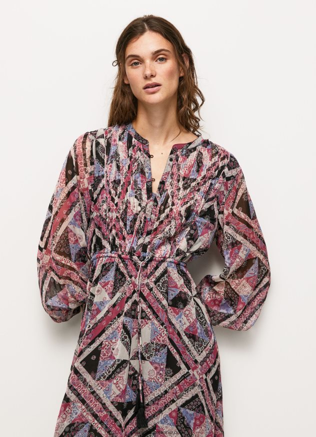 rochie midi cu detalii paisley femei Pepe Jeans multi 6Z0R46180