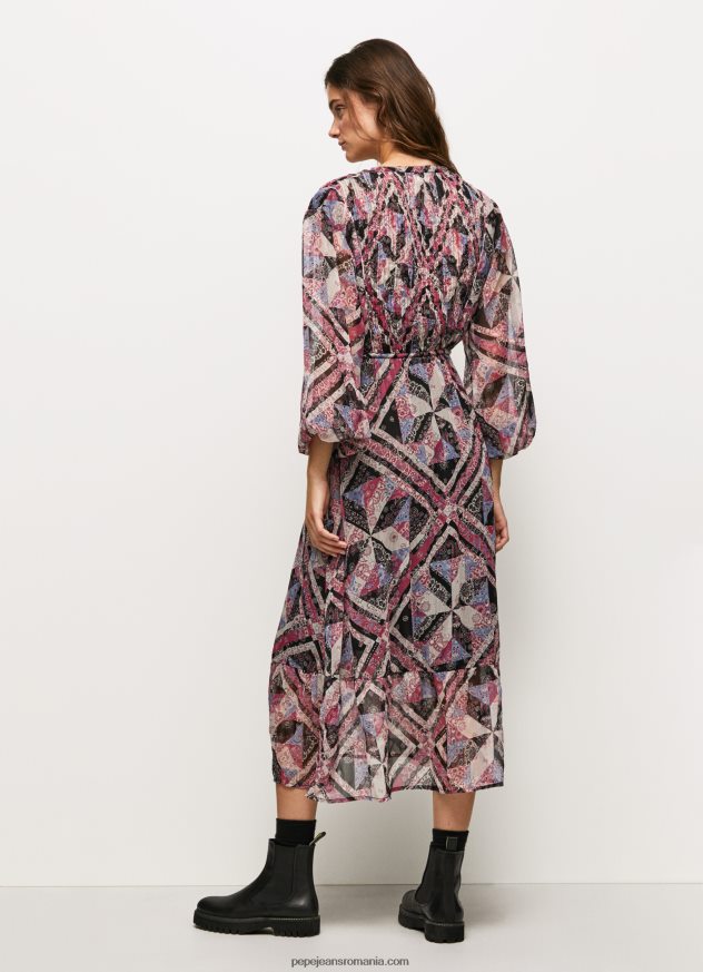 rochie midi cu detalii paisley femei Pepe Jeans multi 6Z0R46180